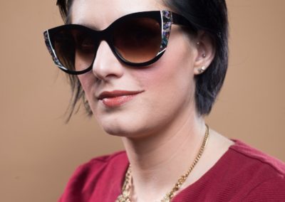 Woman Large Black Sunglasses